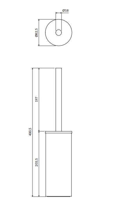 Omnires Modern Project Wieszak na Ręcznik 40cm Czarny MP60214BL
